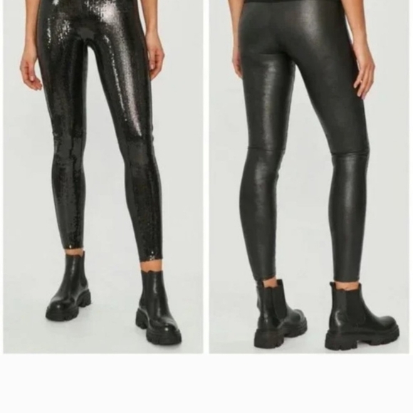 SPANX  Faux Leather  High-Waist Leggings Sz XL - Picture 2 of 14